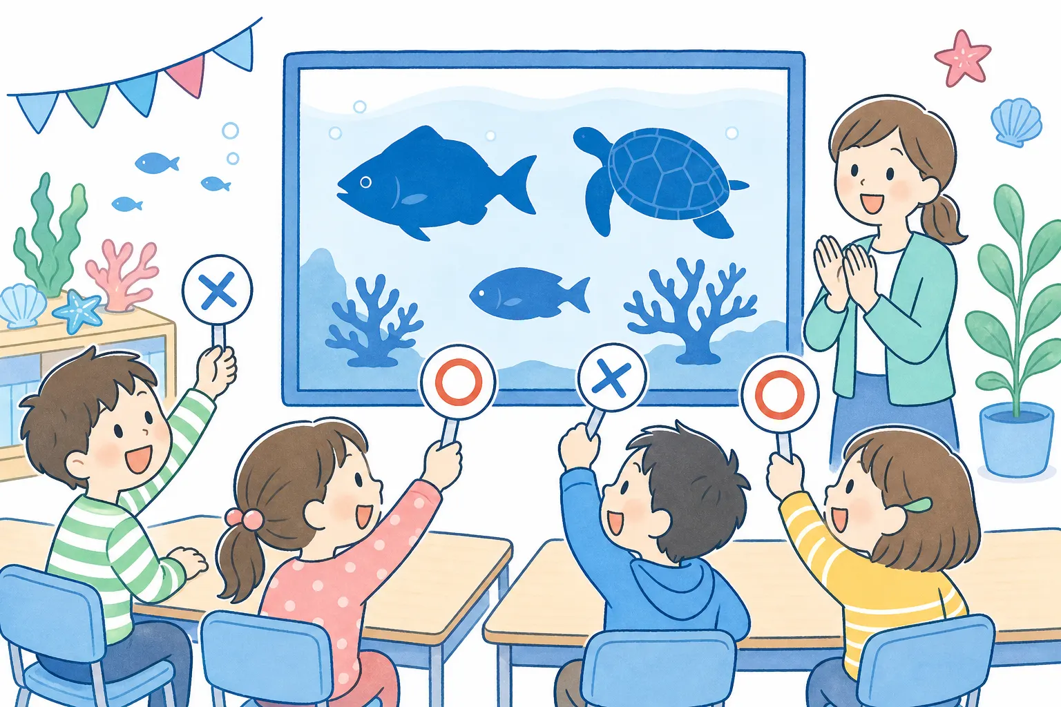 クイズに挑戦しながら、海の環境を学ぶ